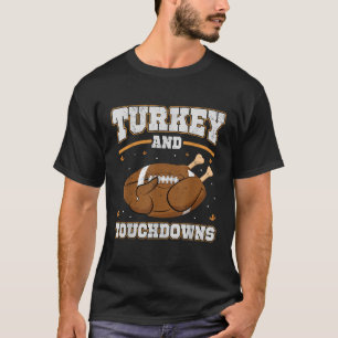 Turkey and Touchdowns Funny Ugly Thanksgiving Foot T-Shirt