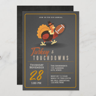 Turkey and Touchdowns Turkey Bowl Invitation