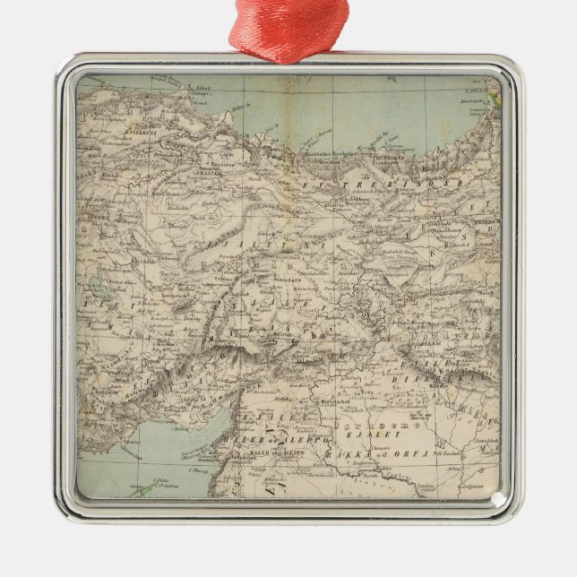 Turkey Atlas Map Metal Tree Decoration (Front)