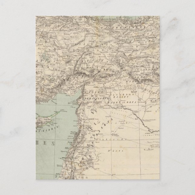 Turkey Atlas Map Postcard (Front)