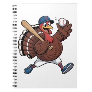 Turkey Batter Baseball Baseball Game Baseball Notebook