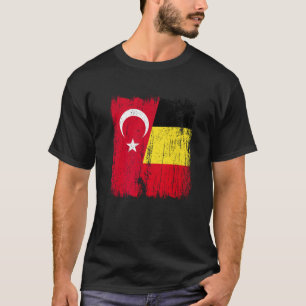 Turkey Belgium Half Flag Turkish Belgian Jersey Pr T-Shirt
