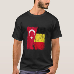 Turkey Belgium Half Flag Turkish Belgian Jersey Ta T-Shirt