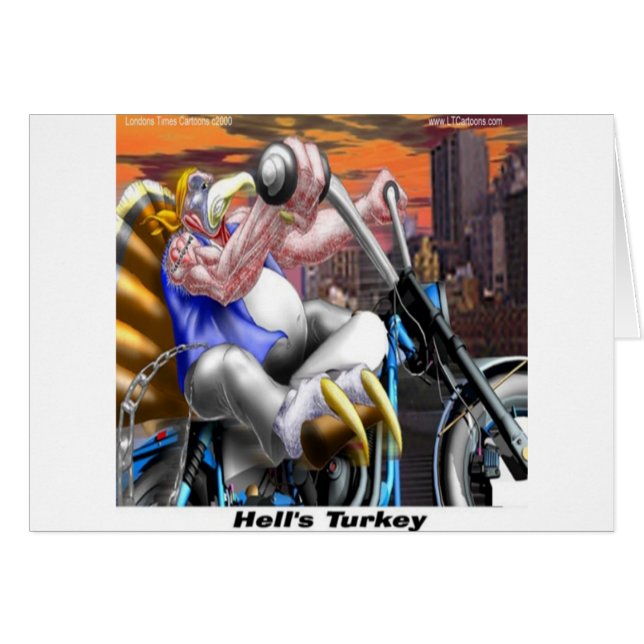 Turkey Biker Funny (Front Horizontal)