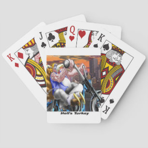 Turkey Biker Funny Playing Cards