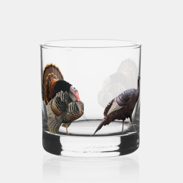 Turkey (bird) whiskey glass (Left)