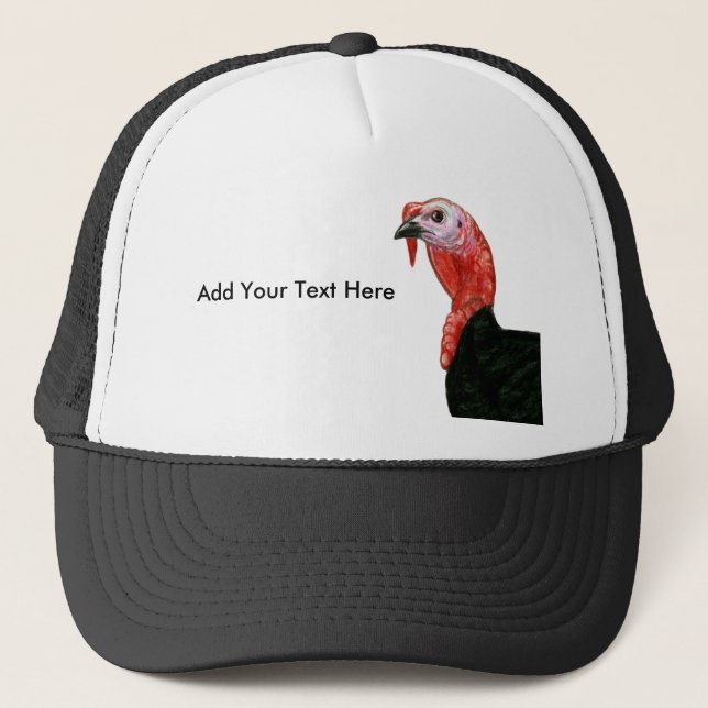 Turkey:  Black Tom Head Trucker Hat (Front)