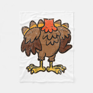 Turkey Body Costume Funny Thanksgiving Day Fall Au Fleece Blanket