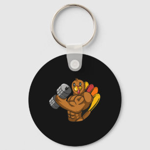 Turkey Bodybuilding Thanksgiving Day Gym Workout F Key Ring