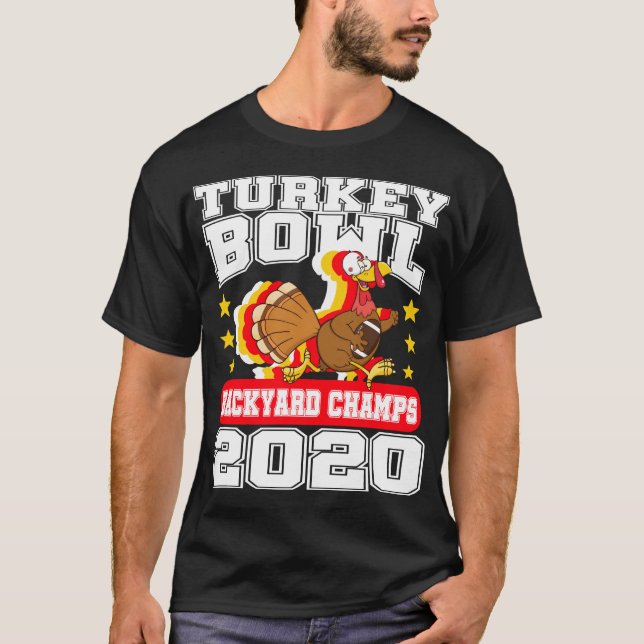 Turkey Bowl 2020 Thanksgiving Football Funny Gift T-Shirt (Front)