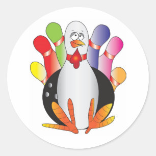 Turkey Bowl Classic Round Sticker
