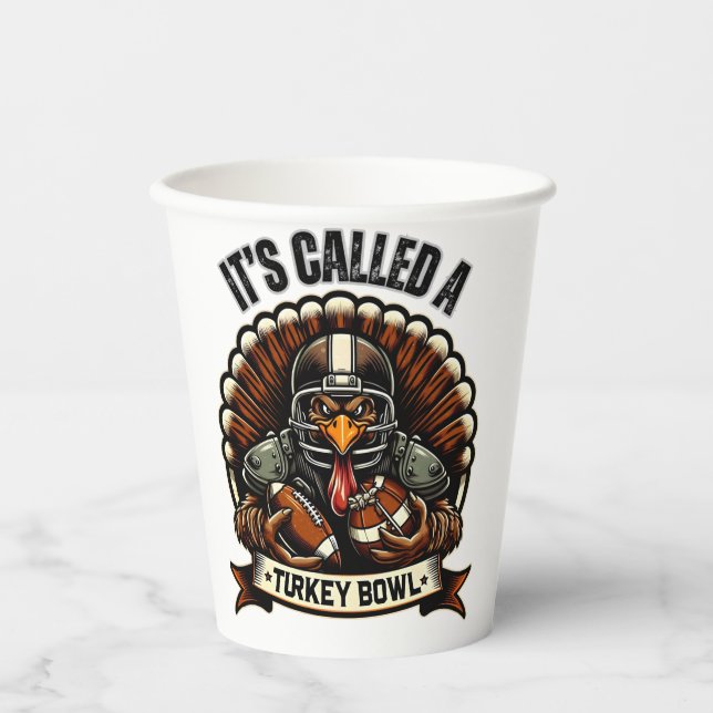 Turkey Bowl Football - It's Called A Turkey Bowl Paper Cups (Front)