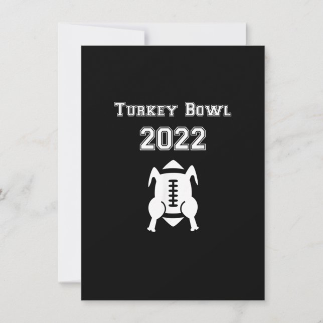 Turkey Bowl Football Team Thanksgiving Jersey 2022 Invitation (Front)