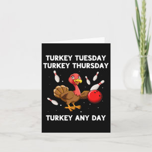 Turkey Bowling Thanksgiving Bowler Strike Spare Bo Card