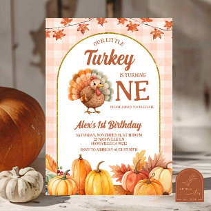 Turkey Boy Baby Shower invitation