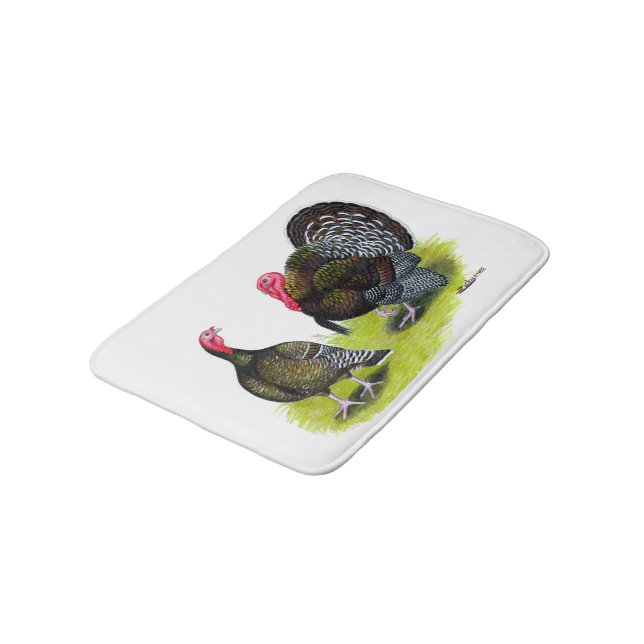 Turkey Broad Breasted Bronze Bath Mat (Angled)