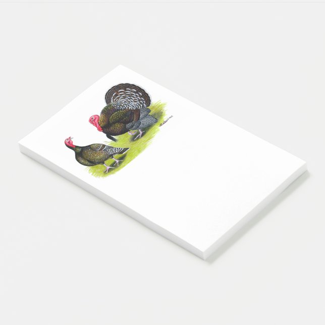 Turkey Broad Breasted Bronze Post-it Notes (Angled)