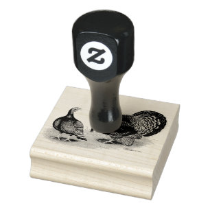 Turkey Broad Breasted Bronze Rubber Stamp