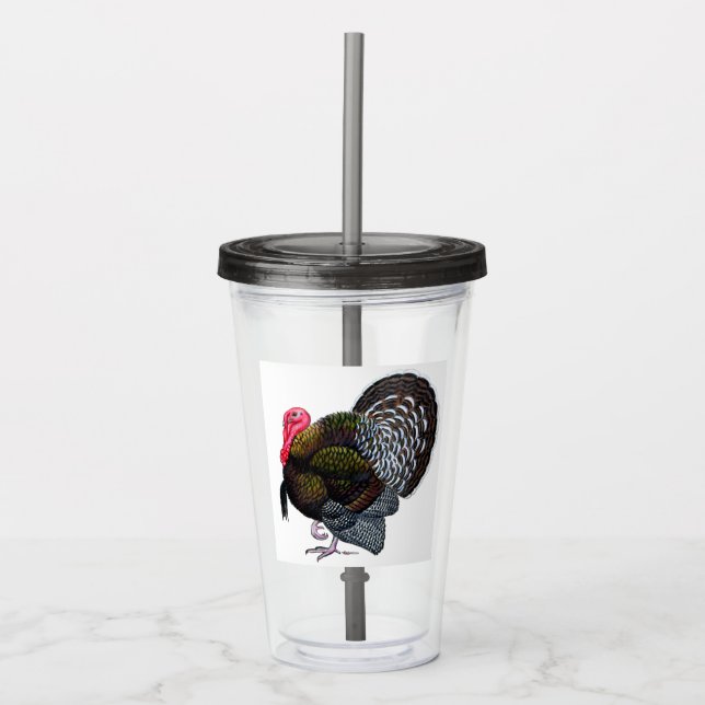 Turkey:  Bronze Tom Acrylic Tumbler (Front)