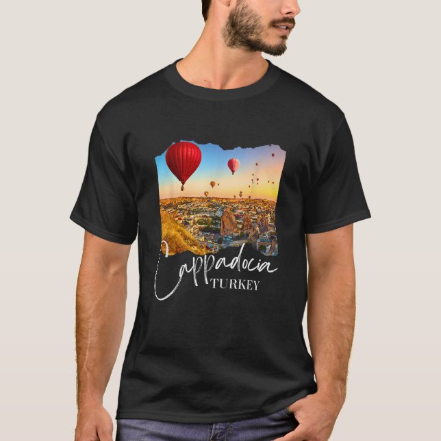 Turkey Cappadocia Souvenir Cappadocia  Small Black T-Shirt (Front)
