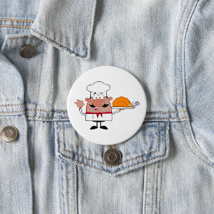 Turkey Chef  7.5 Cm Round Badge