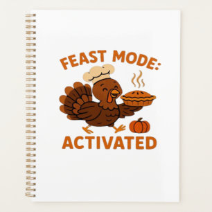Turkey Chef with Pumpkin Pie Oversized T-Shirt.png Planner