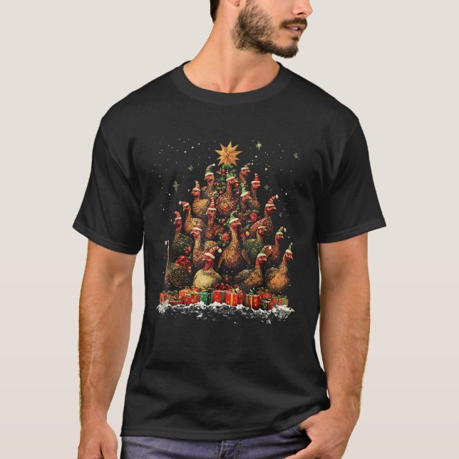 Turkey Christmas Tree Ornament Decor Xmas  T-Shirt (Front)