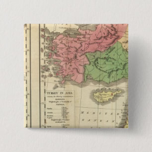 Turkey Chronological Map 15 Cm Square Badge