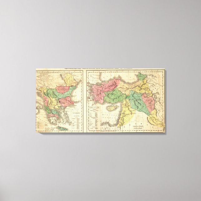 Turkey Chronological Map Canvas Print (Front)