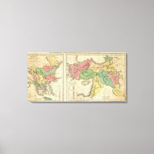Turkey Chronological Map Canvas Print