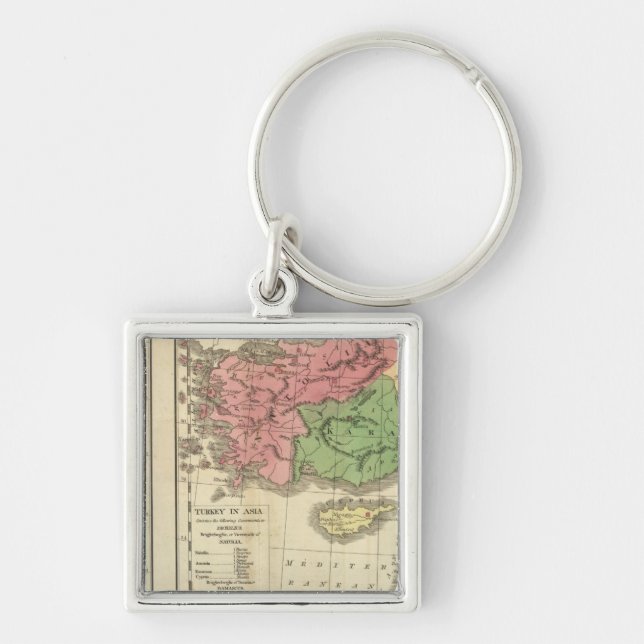 Turkey Chronological Map Key Ring (Front)