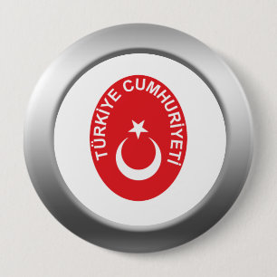 Turkey Coat of Arms 10 Cm Round Badge