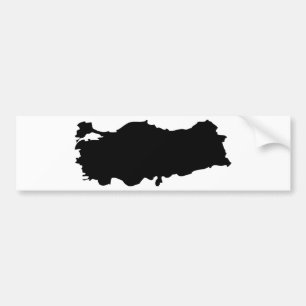 Turkey contour icon bumper sticker