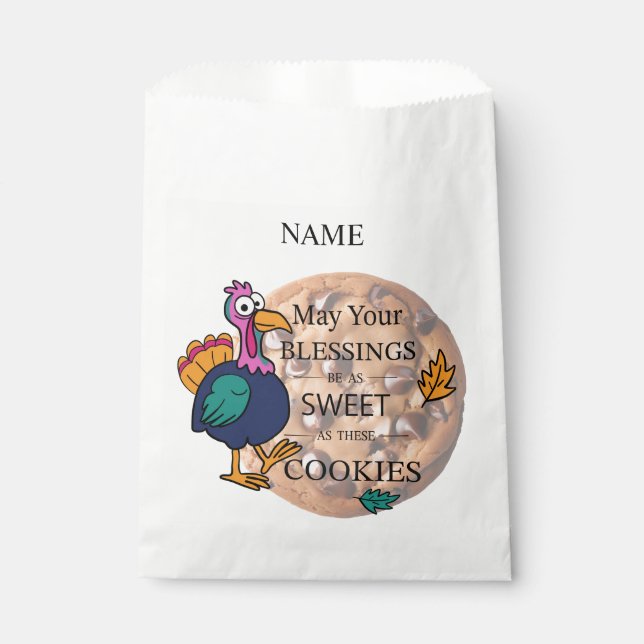 Turkey Cookie Sleeve Favour Bags (Front)