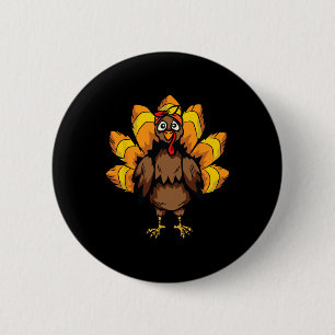 Turkey Costume Thanksgiving Day Cute Fall Autumn 6 Cm Round Badge