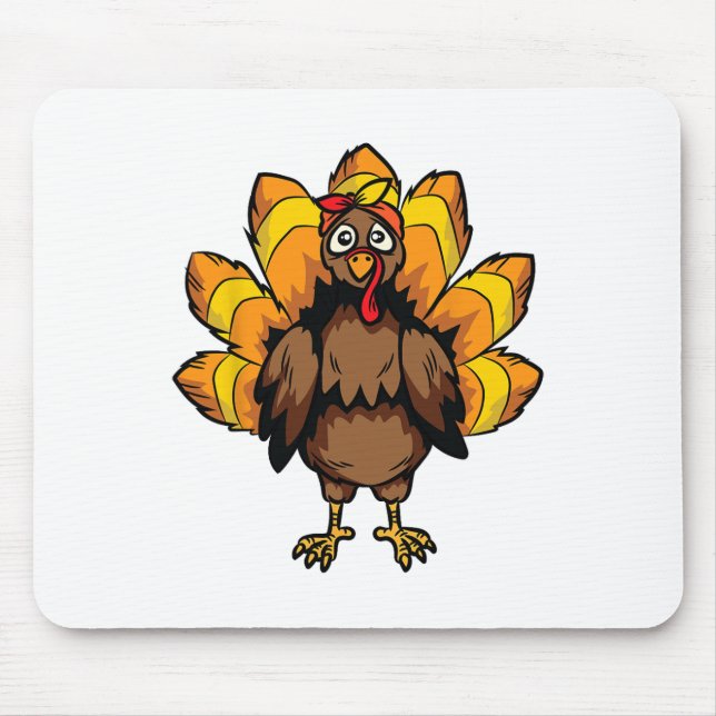 Turkey Costume Thanksgiving Day Cute Fall Autumn  Mouse Mat (Front)