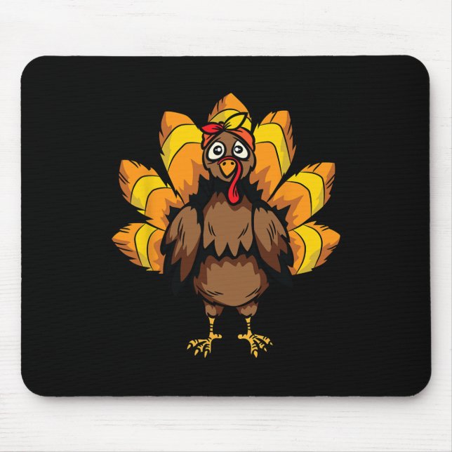 Turkey Costume Thanksgiving Day Cute Fall Autumn  Mouse Mat (Front)