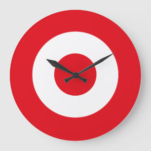 Turkey country flag roundel army round national sy large clock