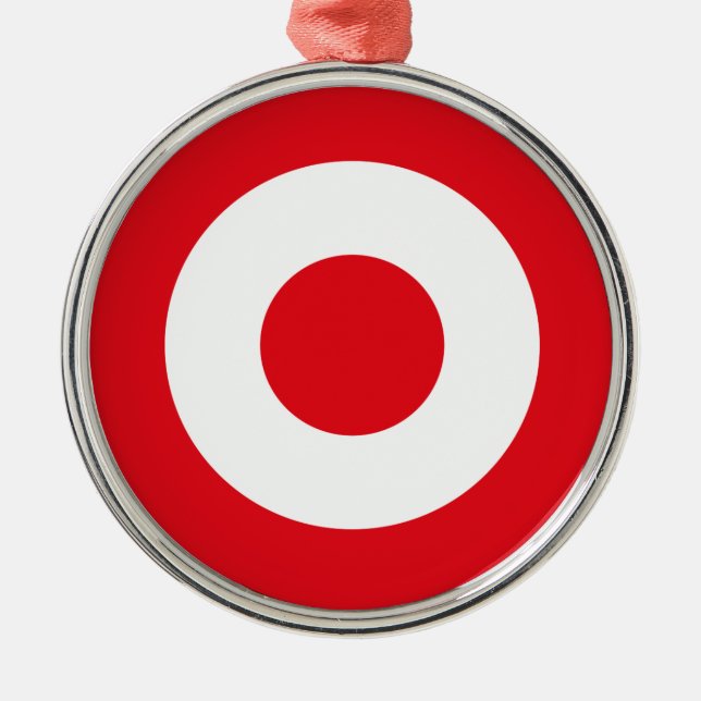 Turkey country flag roundel army round national sy metal tree decoration (Front)