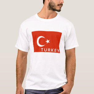 turkey country flag symbol name text T-Shirt