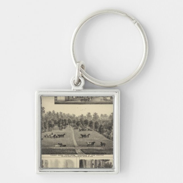 Turkey Creek Farm, Nebraska Key Ring (Front)