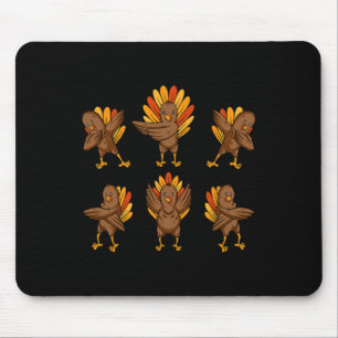 Turkey Dabbing Dancing Thanksgiving Day Fun Fall A Mouse Mat