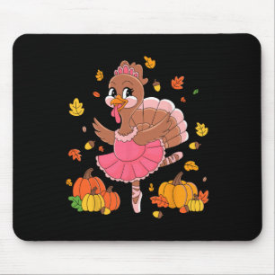 Turkey Dancing Ballet Lover Dancer Thanksgiving Fo Mouse Mat
