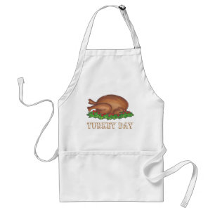 Turkey Day Platter Cooking Thanksgiving Dinner Standard Apron