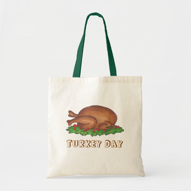 Turkey Day Thanksgiving Food Holiday Dinner Tote Bag (Front)