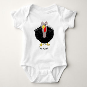 Turkey Design Personalised Baby Bodysuit