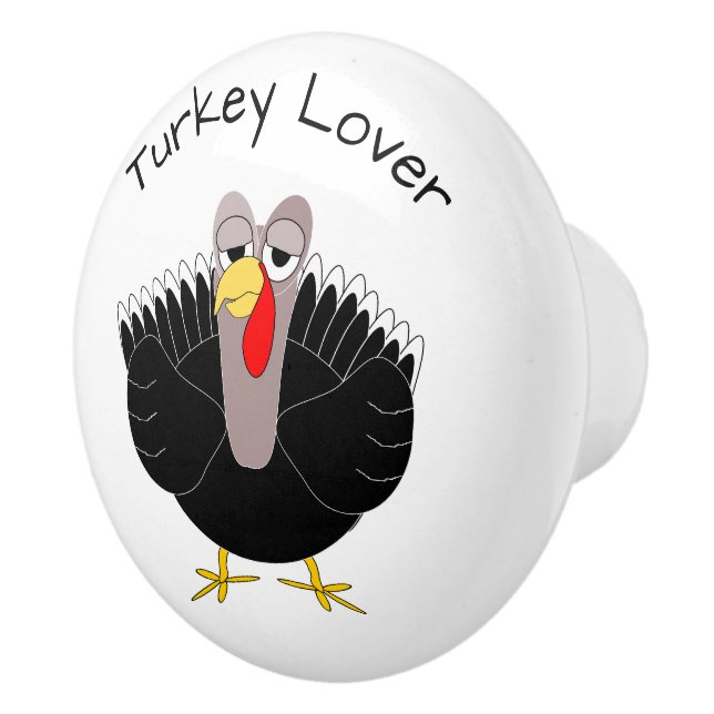 Turkey Design Personalised Ceramic Knob (Right)