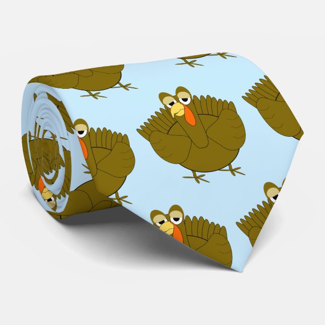 Turkey Design Tie (Rolled)