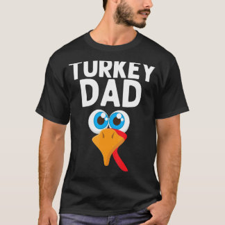 Turkey Designs For Dad Men Turkey Face Domestic Fo T-Shirt