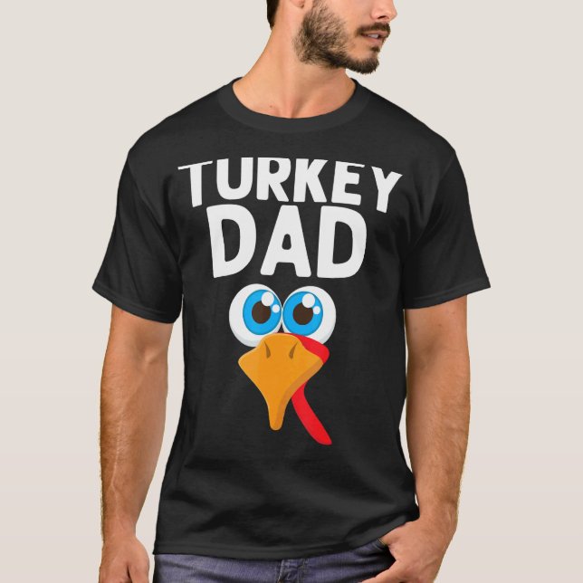 Turkey Designs For Dad Men Turkey Face Domestic Fo T-Shirt (Front)